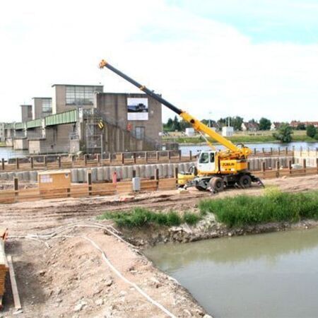 Neubau Wasserkraftwerk Staustufe Kostheim